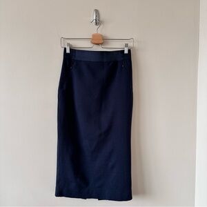 Kit & Ace -Navy Midi Length Bodycon/Slim Fit Skirt